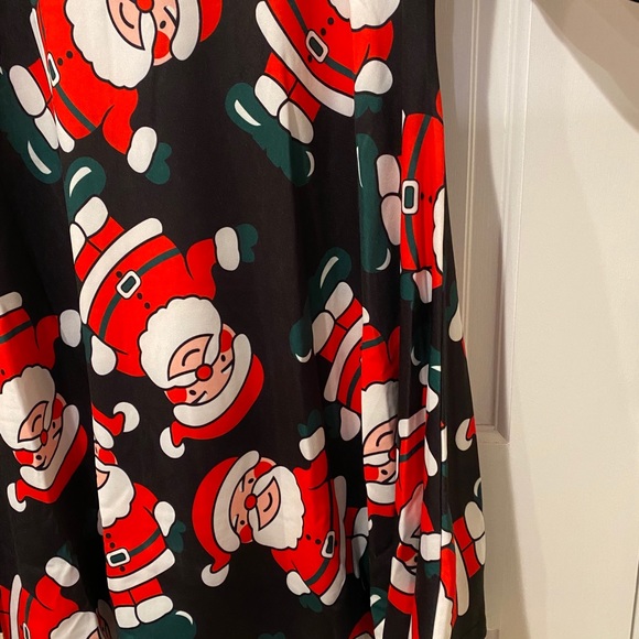 Meaneor Santa Claus Holiday Long Sleeve Christmas Dress in Black/Red - NWT - Picture 8 of 11